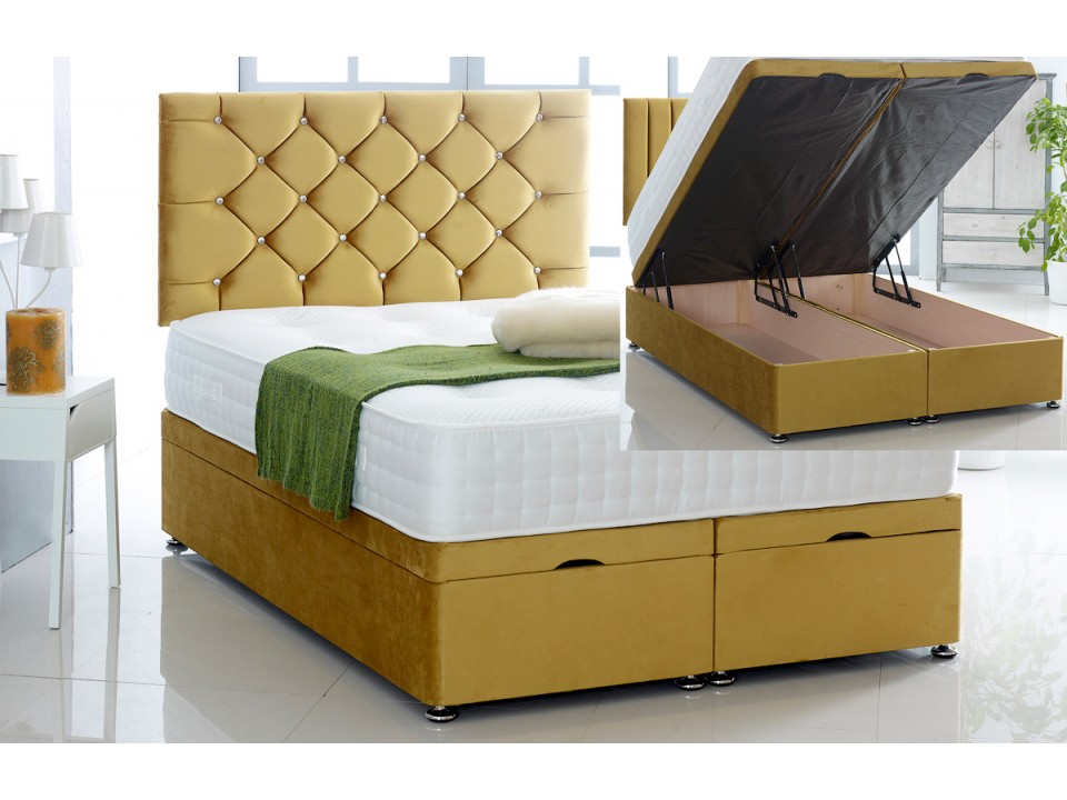 Alexis Ottoman Storage Divan Base And, Divan Bed With Storage And Headboard