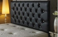 Bedford Buttoned Faux Leather Headboard