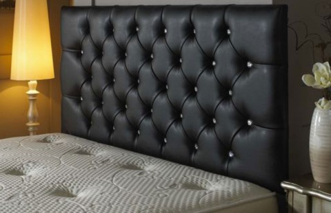 Bedford Buttoned Faux Leather Headboard