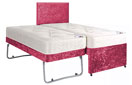 Div05H0 Guest Bed Sleeper In Crushed Velvet Pink