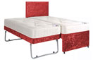 Div05H0 Guest Bed Sleeper In Crushed Velvet Red