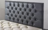 Bedford Buttoned Faux Leather Headboard Grey