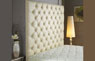 Belmont Buttoned Faux Leather Wallboard Cream