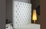 Belmont Buttoned Faux Leather Wallboard White