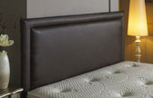 Bewdley Faux Leather Headboard With Border Brown