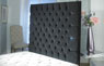 Carlton_Wallboard Buttoned Chenille Wallboard Black