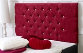 Chelsea_Chenille Deep Buttoned Chenille Headboard Red