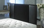 Oxford Crushed Velvet And Faux Leather Vertical Panel Headboard Black