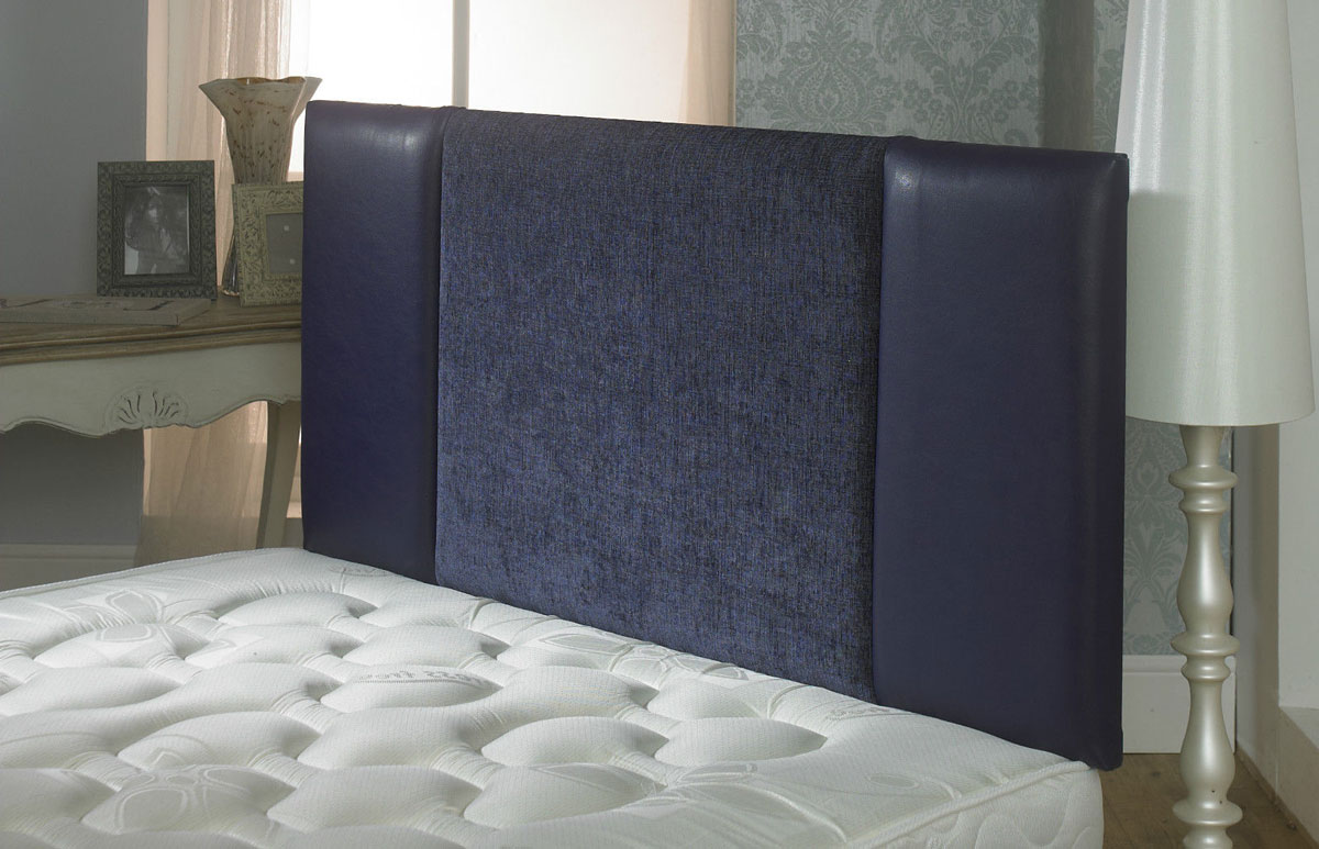 Oxford Chenille Faux Leather Headboard, Purple Leather Bed