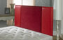 Oxford Crushed Velvet And Faux Leather Vertical Panel Headboard Red