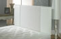 Oxford Crushed Velvet And Faux Leather Vertical Panel Headboard White