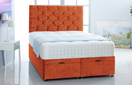 Alexis-Ottoman-Velvet Ottoman Storage Bed In Plain Velvet Orange