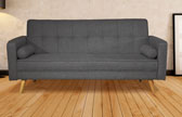 Bologna-Sofabed Fabric Modern 3 Seater Sofabed Charcoal1