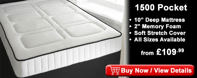1500 pocket sprung memory foam mattress MAT2J